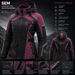 SEM Aurora Trail Women's Adventure Motorcycle Jacket – Waterproof Touring Riding Gear