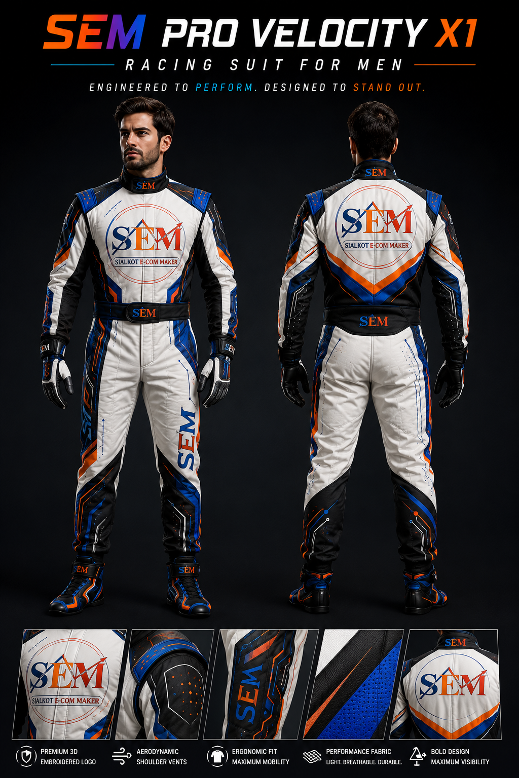 SEM Apex-X Professional Motorcycle Racing Suit SEM Apex-X Professional Motorcycle Racing Suit