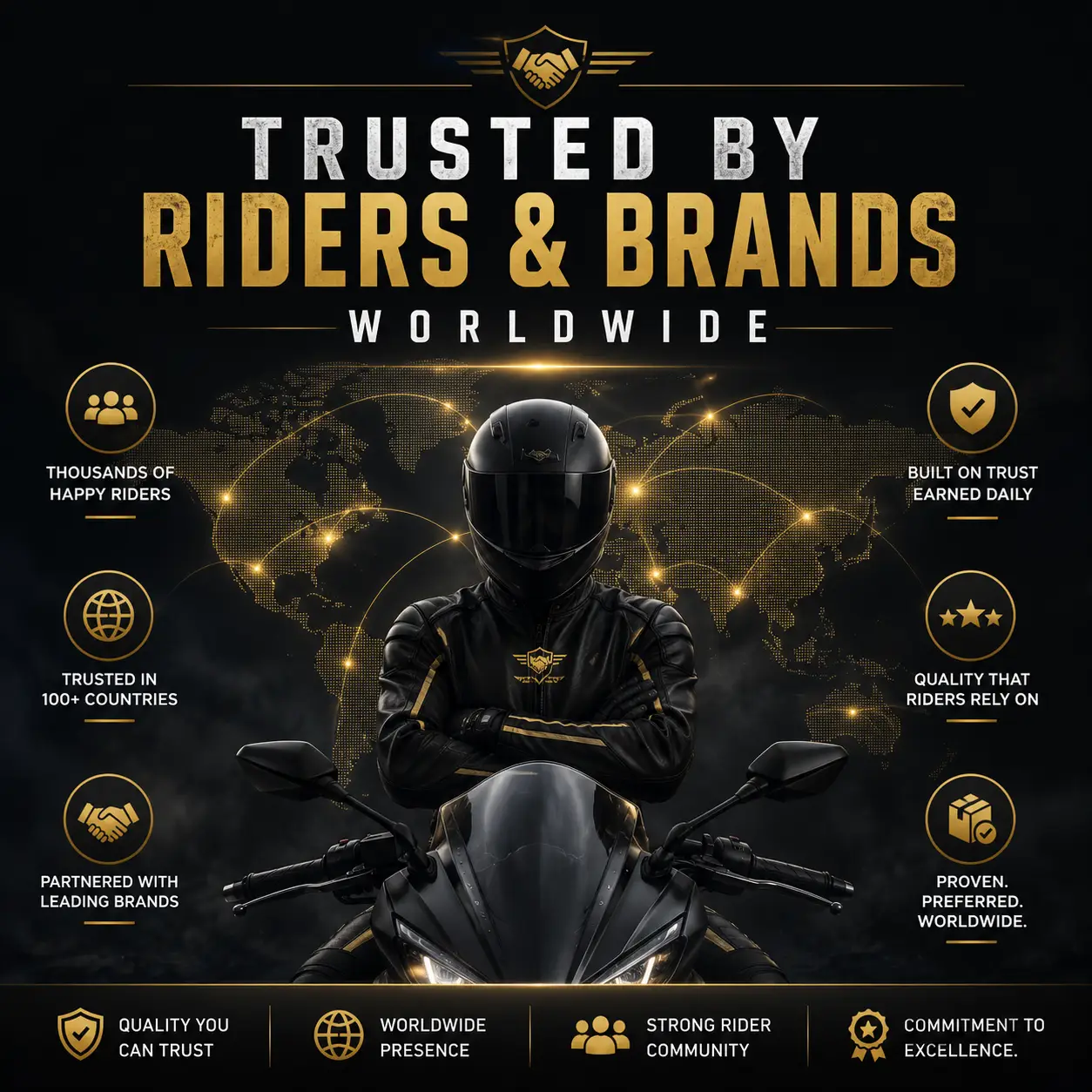 Trusted By Riders & Brands Worldwide​