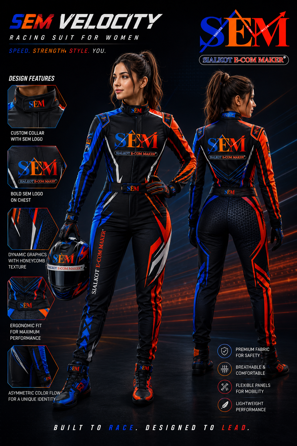 SEM Velocity Femme Women Racing Suit SEM Velocity Femme Women Racing Suit